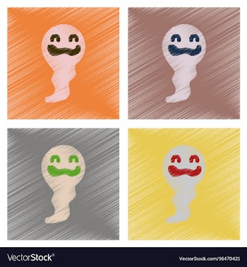 Assembly flat shading style icons halloween ghost vector image