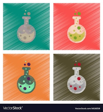 Assembly flat shading style icons halloween potion vector image