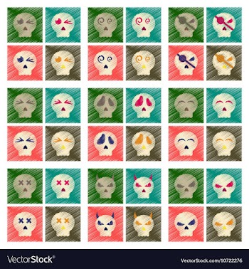 Assembly flat shading style icons halloween vector image