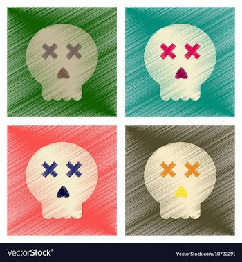 Assembly flat shading style icons halloween vector image
