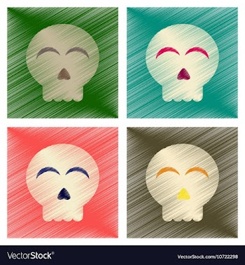 Assembly flat shading style icons halloween vector image