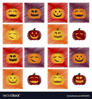 Assembly flat shading style icons halloween vector image