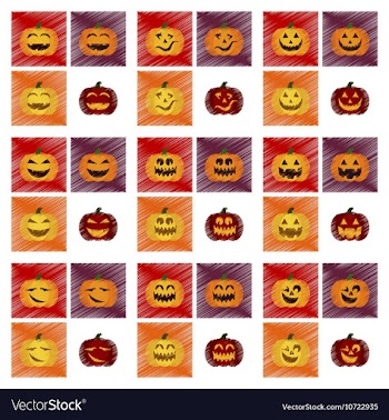 Assembly flat shading style icons halloween vector image