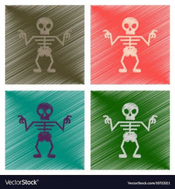 Assembly flat shading style icons halloween vector image