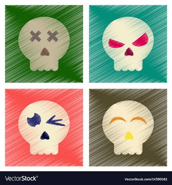 Assembly flat shading style icons halloween vector image