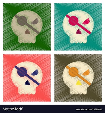 Assembly flat shading style icons halloween vector image