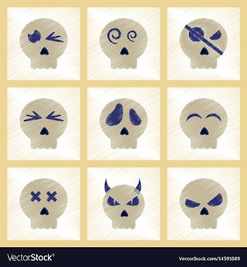 Assembly flat shading style icons halloween vector image