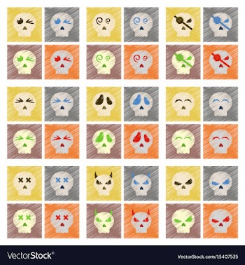 Assembly flat shading style icons halloween vector image