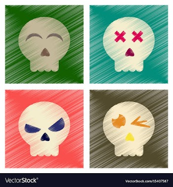 Assembly flat shading style icons halloween vector image