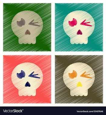 Assembly flat shading style icons halloween vector image