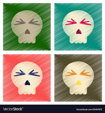 Assembly flat shading style icons halloween vector image