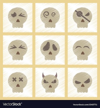 Assembly flat shading style icons halloween vector image