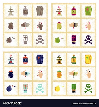 Assembly flat shading style icons halloween vector image