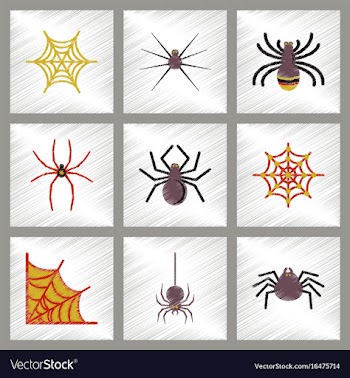 Assembly flat shading style icons halloween vector image