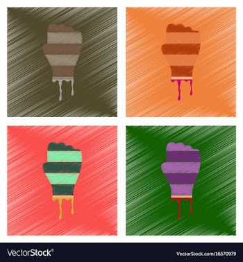 Assembly flat shading style icons halloween vector image