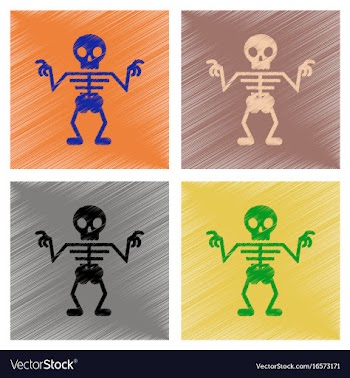 Assembly flat shading style icons halloween vector image