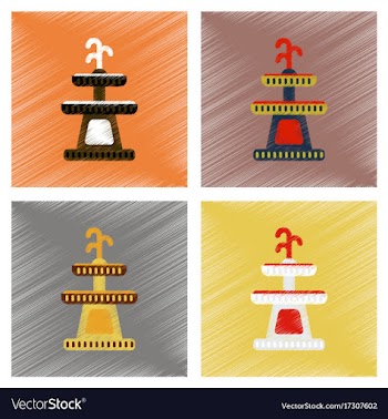 Assembly flat shading style icons halloween vector image