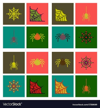 Assembly flat shading style icons halloween vector image