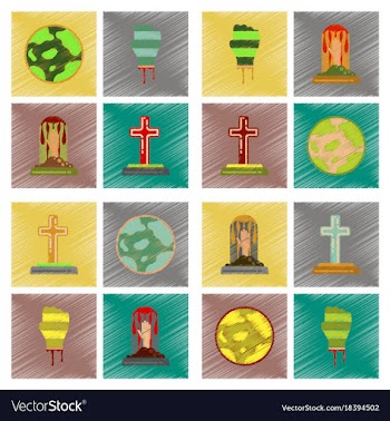 Assembly flat shading style icons halloween vector image