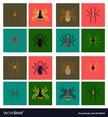 Assembly flat shading style icons halloween vector image