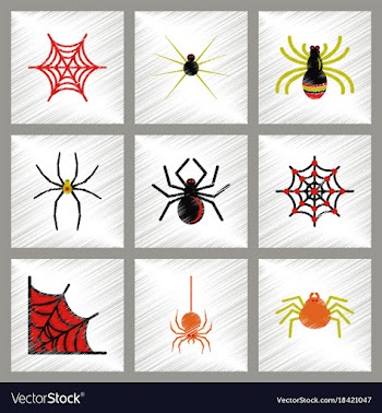 Assembly flat shading style icons halloween vector image