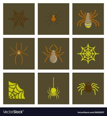 Assembly flat shading style icons halloween vector image
