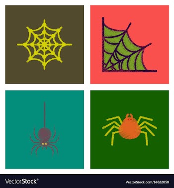 Assembly flat shading style icons halloween vector image