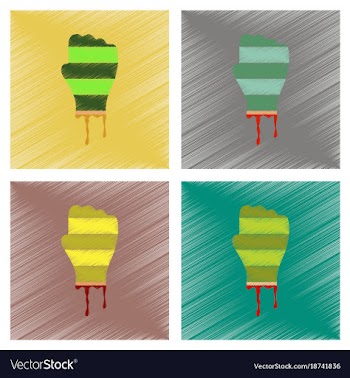 Assembly flat shading style icons halloween vector image