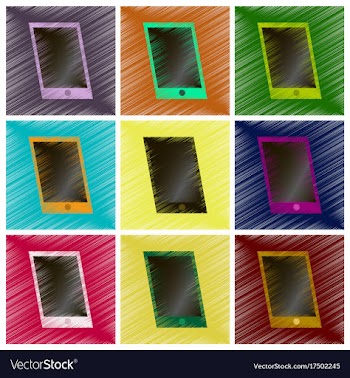 Assembly flat shading style icons mobile phone vector image