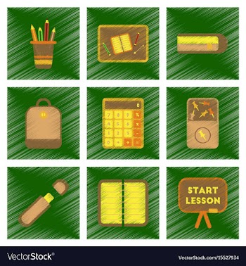 Assembly flat shading style icons office pins vector image