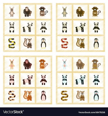 Assembly flat shading style icons panda monkey vector image