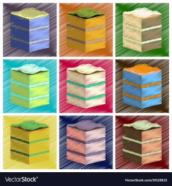 Assembly flat shading style icons piece of cake vector image