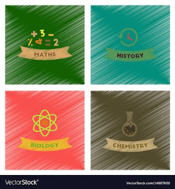 Assembly flat shading style icons school history vector image
