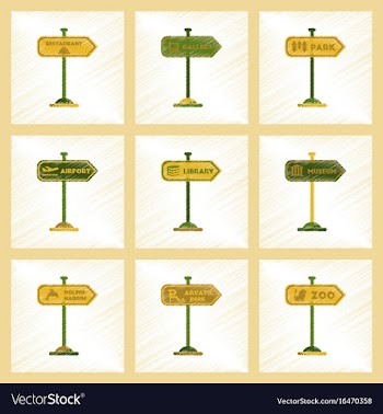 Assembly flat shading style icons sign aquatic vector image