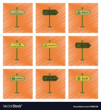 Assembly flat shading style icons sign of bar post vector image