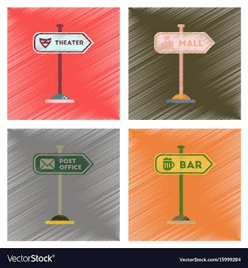 Assembly flat shading style icons sign of bar post vector image