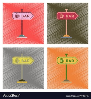 Assembly flat shading style icons sign of bar vector image