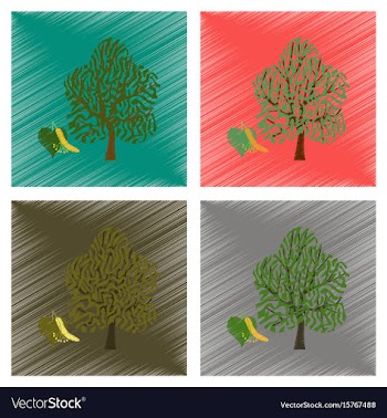 Assembly flat shading style linden vector image