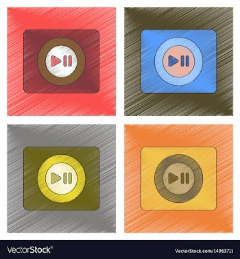 Assembly flat shading style music vector image