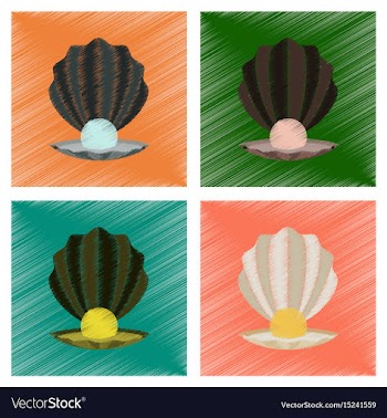 Assembly flat shading style pearl vector image