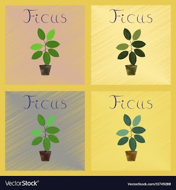 Assembly flat shading style plant vector image