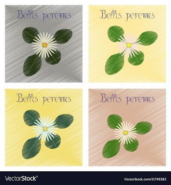 Assembly flat shading style plant vector image