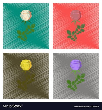 Assembly flat shading style plant vector image