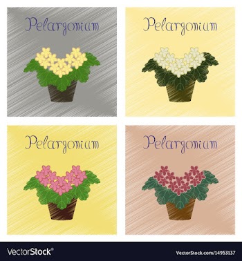 Assembly flat shading style plant vector image