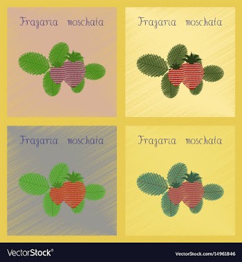 Assembly flat shading style plant vector image