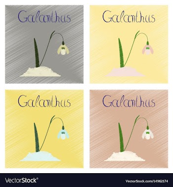 Assembly flat shading style plant vector image