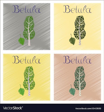 Assembly flat shading style plant vector image