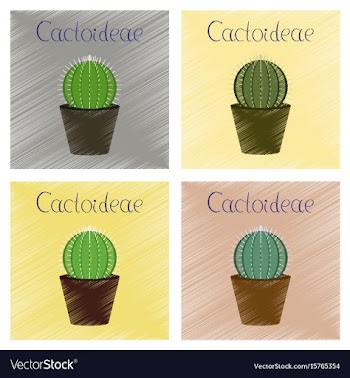 Assembly flat shading style plant vector image