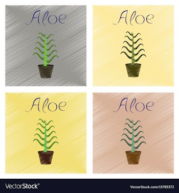 Assembly flat shading style plant vector image