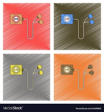 Assembly flat shading style player vector image